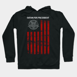 Satan For President I Satanic Devil Flag product Hoodie